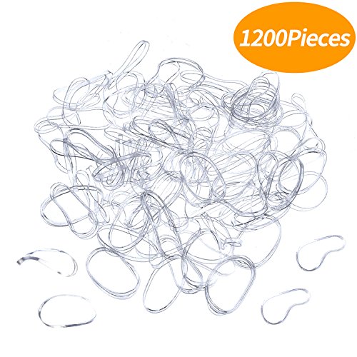 Product Cover Senkary 1200 Pieces Clear Hair Elastics Small Elastic Hair Bands Mini Hair Rubber Bands Small Hair Ties