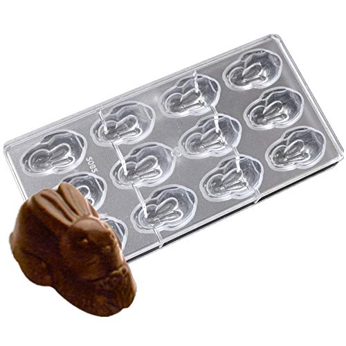 Product Cover LoBake 12 cavities High food grade durable rabbit Bunny animal Shape PC Polycarbonate chocolate molds candy sugarcraft fondant tools