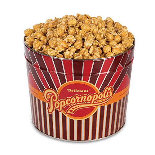 Product Cover Popcornopolis Gourmet Popcorn 1.26 Gallon Tin with Caramel Popcorn