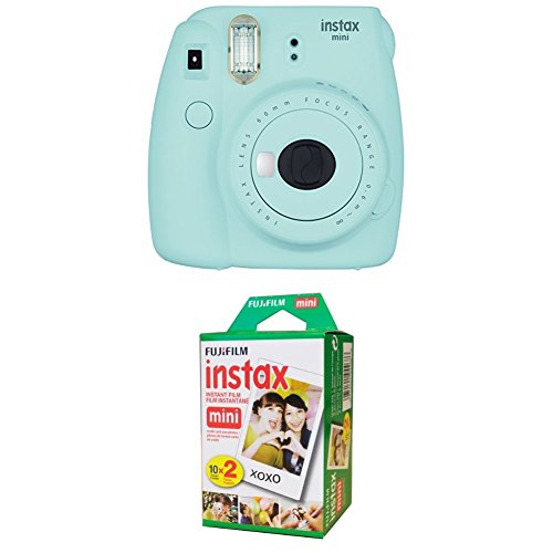 Product Cover Fujifilm Instax Mini 9 Instant Camera - Ice Blue with Twin Pack