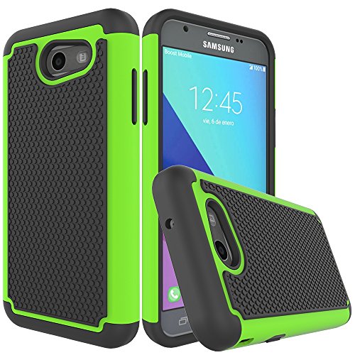 Product Cover Galaxy J3 Emerge Case,Galaxy J3 Prime Case,Galaxy J3 Luna Pro Case,J3 Eclipse Case,Galaxy Express/Amp Prime 2 Case,Asmart Armor Defender Cover Protective Phone Case for Samsung Galaxy J3 2017, Green