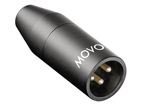 Product Cover Movo 3.5mm to XLR Microphone Adapter - 3.5mm Female TRS to XLR Male Connector for Camcorders, Recorders, Mixers