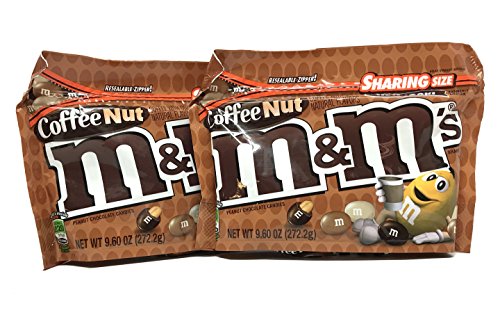 Product Cover M&M's Peanut Special (Coffee Nut) Flavors 9.6 oz Resealable Zipper Bags Sharing Size (Pack of 2)