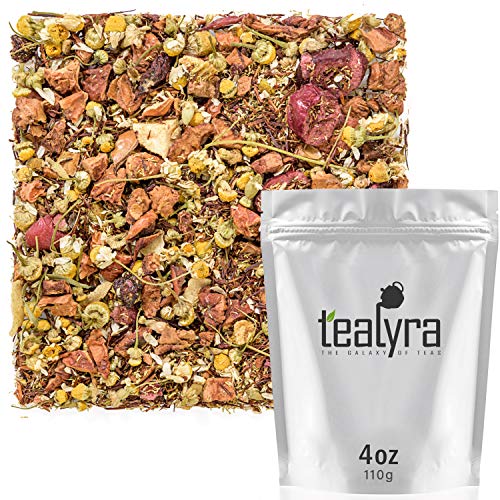 Product Cover Tealyra - Tranquil Nights - Chamomile Fruity - Herbal Tea - Loose Leaf Tea - Calming & Relax Tea - Caffeine Free - All Natural Ingredients - 110g (4-ounce)