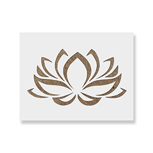 Product Cover Lotus Flower Stencil Template - Reusable Stencil with Multiple Sizes Available