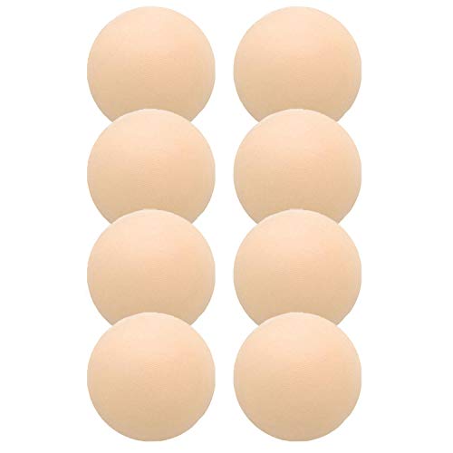 Product Cover 4 Pairs Womens Reusable Adhesive Nipple Covers Invisible Round Silicone Cover (4 round)