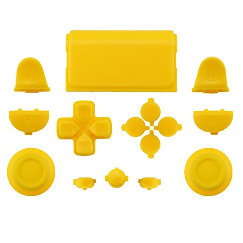 Product Cover WPS Touch Pad Thumbsticks Dpad Home Full Buttons Set Replacement parts for PS4 Playstation 4 Dualshock 4 controller shell ( For GEN 1 Controllers) (Yellow)