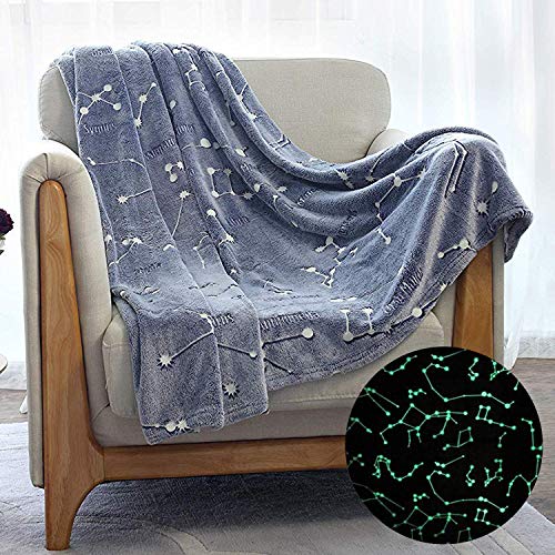 Product Cover Kanguru Glow in The Dark Constellation Blanket, Gifts for Teens Kids Women Girls Best Friend