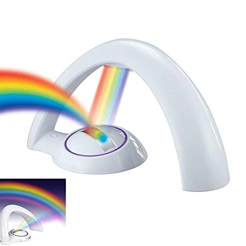 Product Cover LED Lucky Rainbow Projector Night Light Magic Color Lamp for Kids Romantic Lights Children Girls Gift ( AC/DC Adaptor Supplied As A Gift)