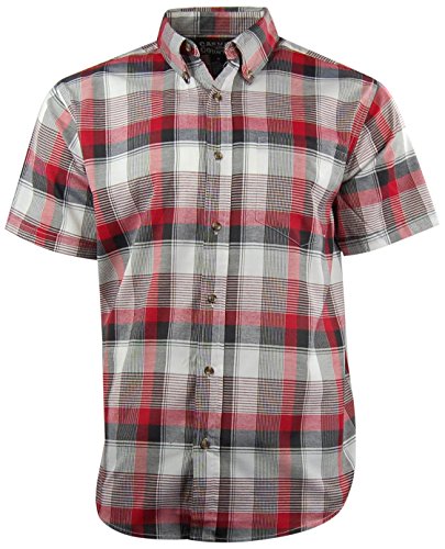Product Cover Men's Classic Plaid Short Sleeve Casual Shirt; Button Down