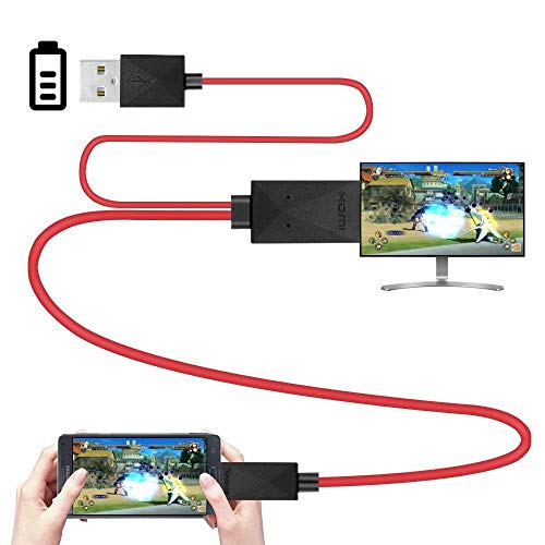 Product Cover Rumfo 6.5Feet MHL Micro USB To HDMI Adapter Converter Cable 1080P HDTV Only for Samsung Galaxy S3 S4 S5 Note 3, Only Fit Specific Phone Models Stated in Ad Description Page