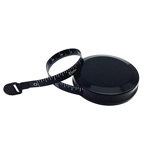 Product Cover Tape Measure for Body Measuring Tape for Body Cloth Measuring Tape for Sewing Tailor Fabric Measurements Tape (Retractable Dual Sided Black)