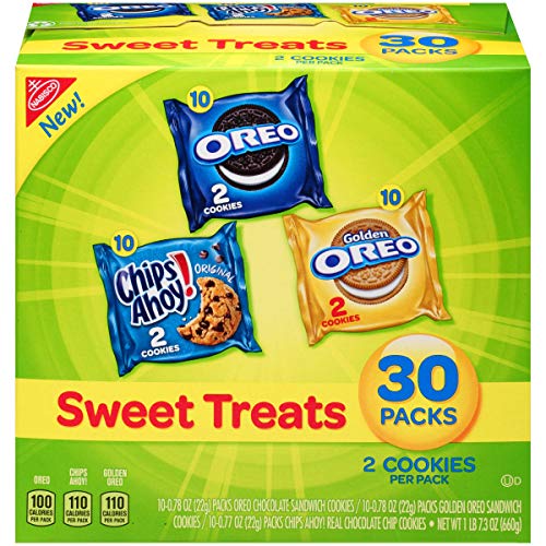 Product Cover Nabisco Cookies Sweet Treats Variety Pack Cookies - with Oreo, Chips Ahoy, & Golden Oreo - 30 Snack Pack