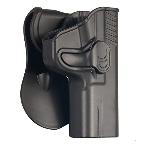 Product Cover S&W M&P 9MM Full Size Holster, OWB Holster For Smith & Wesson MP 9MM/40S&W SD9VE SD40VE M2.0 Compact(NO SHIELD), Polymer Outside The Waistband Carry Belt Holster With 360° Adjustable Paddle-Right Hand