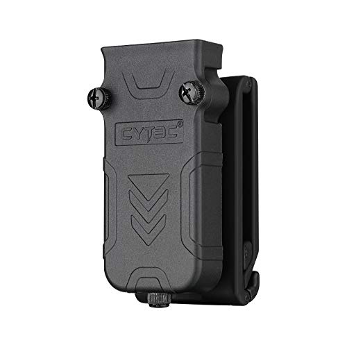 Product Cover CYTAC Tactical Single Magazine Pouch, Universal Mag Holster with Belt Clip Fits 9MM .40 .45 Caliber Single or Double Stack Magazines