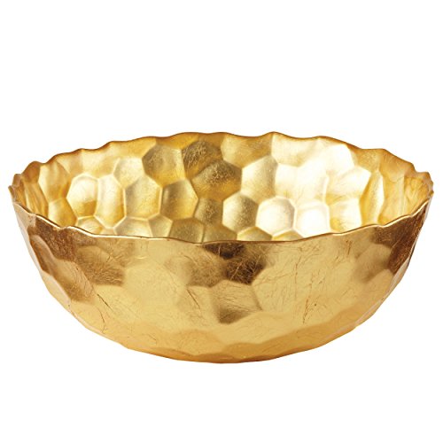 Product Cover Elegance Odessa Gold Glass Bowl, 9.5-Inch
