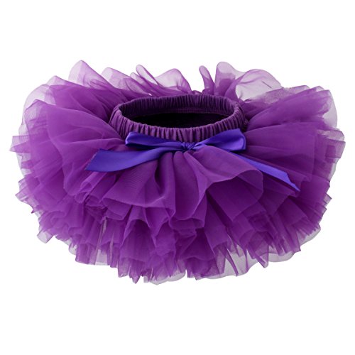 Product Cover Slowera Baby Girls Soft Tutu Skirt (Skorts) 0 to 36 Months (L: 12-24 Months, Purple)