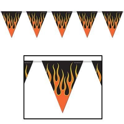 Product Cover Flame Pennant Banner Party Accessory (3-Pack)