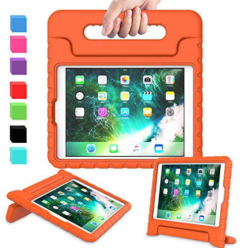 Product Cover AVAWO Kids Case for New iPad 9.7 2017 & 2018 Release - Light Weight Shock Proof Convertible Handle Stand Friendly Kids Case for iPad 9.7-inch 2017 & 2018 Previous Gen (iPad 5th & 6th Gen) - Orange