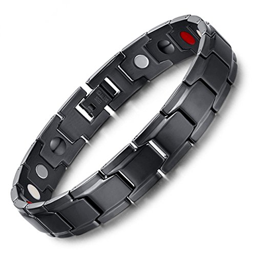 Product Cover Hottime 316L Stainless Steel Elegant Magnetic Therapy Bracelet Pain Relief for Arthritis and Carpal Tunnel