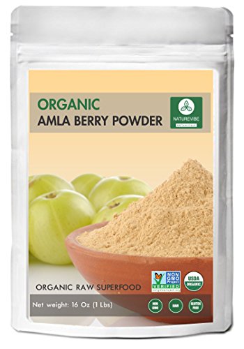 Product Cover Amla Berry Powder (1lb) by Naturevibe Botanicals - Organic Gluten-Free, Raw & Non-GMO (16 Ounces)