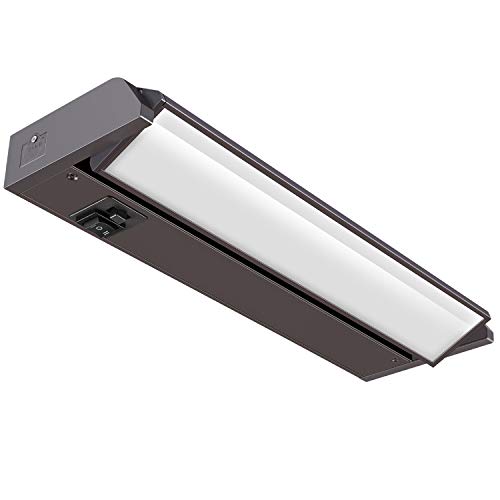 Product Cover GetInLight 3 Color Levels Swivel LED Under Cabinet Light, Glass Cover, Dimmable, Hardwired/Plug-in, Warm White(2700K), Soft White(3000K), Bright White(4000K), Bronze Finished, 12-inch, IN-0202-1-BZ