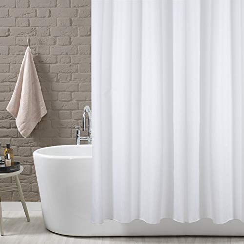 Product Cover ANSIO Polyester Shower Curtain for Bathroom - Solid White (71 x 71- inch / 180 x 180 cm)