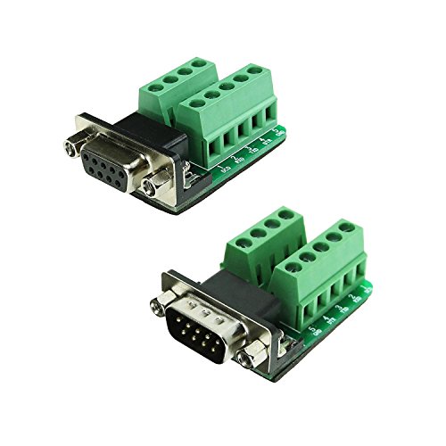 Product Cover Sysly DB9 Male and DB9 Female D-SUB Adapter Plate Connector RS232 Serial to Terminal Board Signal Module