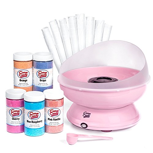 Product Cover Cotton Candy Express CC1000-S Cotton Candy Machine with 5 Sugar Pack - Cherry, Grape, Blue Raspberry, Orange, Pink Vanilla