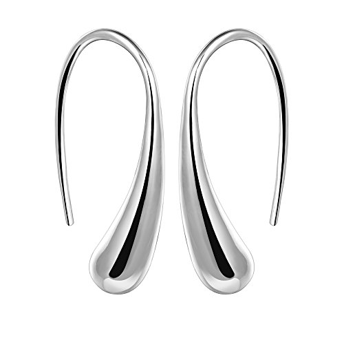 Product Cover AMBESTEE Sterling Sliver Plated Classic Fashion Jewelry Thread Drop Earrings,Teardrop Back Earrings Dangle for Womens Daily Wear