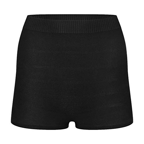 Product Cover Seamless Mesh Knit Underwear Postpartum Maternity Post Surgical Disposable Women's Panties Brief 5 Count (Black)