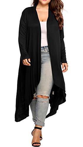 Product Cover IN'VOLAND Women's Plus Size Cardigan Long Sleeve Open Front Drape Cardigans Lightweight Long Duster