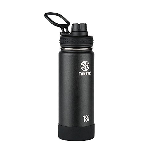 Product Cover Takeya 51060 Actives Insulated Stainless Steel Water Bottle with Spout Lid, 18 oz, Onyx