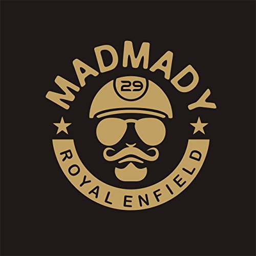 Product Cover ISEE 360 MadMady Royal Enfield Gold Reflective Sticker (Standard Size for Sides)