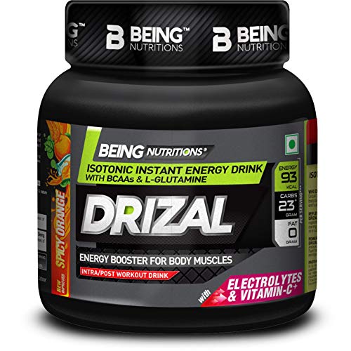 Product Cover BEING NUTRITIONS Instant Energy Drink with Bcaas Drizal (1kg/2.2lbs, Spicy Orange)