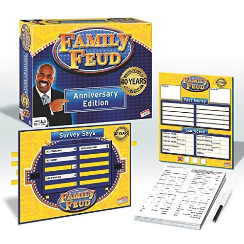 Product Cover Endless Games 40th Anniversary Edition Family Feud Game - Game Console with Grid Cover - Match Most Popular Survey Answer to Win Game