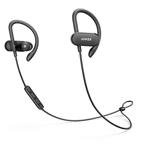 Product Cover [Upgraded] Anker Soundbuds Curve Wireless Headphones, 18H Battery, IPX7 Waterproof Bluetooth Headphones, Bluetooth 5.0, Built in Mic and Carry Pouch, SweatGuard Technology for Workout, Gym, Running