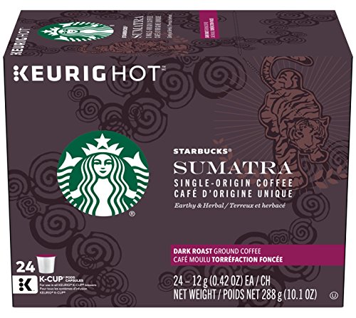 Product Cover Starbucks Sumatra Dark Roast Single Cup Coffee for Keurig Brewers, 24Count
