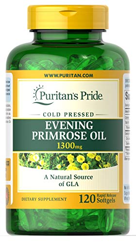 Product Cover Puritans Pride Evening Primrose Oil 1300 mg with Gla Softgels, 120 Count