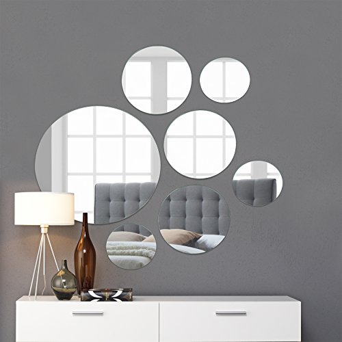Product Cover Light In The Dark Medium Round Mirror Wall Mounted Assorted Sizes (1x10