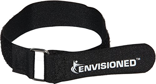 Product Cover Premium Cinch Straps with Stainless Steel Metal Ring (Buckle), Reusable Durable Hook and Loop, Multipurpose Securing Straps 4 Pack - 2