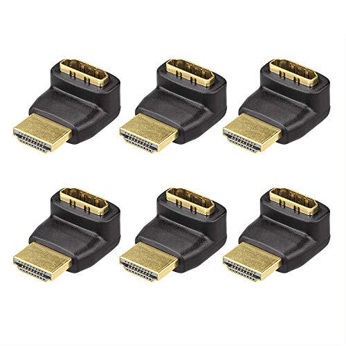 Product Cover VCE 6-Pack 3D&4K Supported HDMI 270 Degree Male to Female Right Angle Adapter