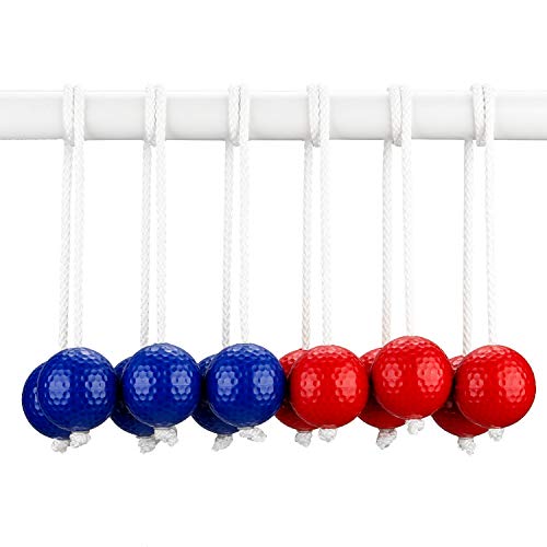 Product Cover Xing-Rui Ladder Toss Ball Replacement Ladder Balls Bolos Bolas Ladder Golf with Real Golf Balls，Red and Blue