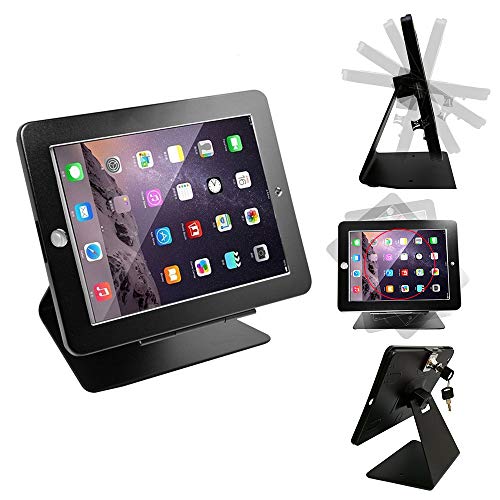 Product Cover CarrieCathy iPad Desktop Anti-Theft Security Kiosk POS Stand Holder Enclosure with Lock & Key for Tablets iPad 2,3,4, iPad air, iPad air 2, iPad Pro 9.7
