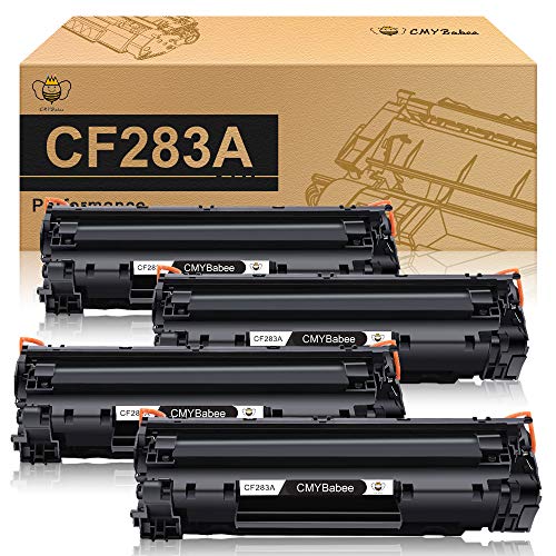 Product Cover CMYBabee Compatible Toner Cartridge Replacement for HP 83A CF283A Work with HP Laserjet Pro MFP M125a M125nw M127fn M127fw M201dw M201n M225dn M225dw(Black, 4-Pack) 