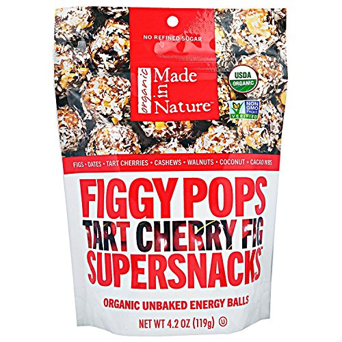 Product Cover Made in Nature, Organic Figgy Pops, Supersnacks, Tart Cherry Fig, 4.2 oz, Pack of 2