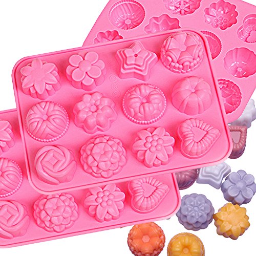 Product Cover IHUIXINHE Food Grade Silicone, Non-Stick Ice Cube Mold, Jelly, Biscuits, Chocolate, Candy, Cupcake Baking Mould, Muffin pan