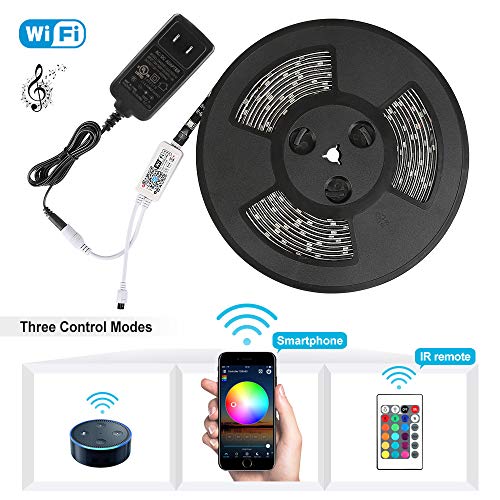 Product Cover Nexlux LED Strip Lights, WiFi Wireless Smart Phone Controlled 32.8ft Waterproof Light Strip LED Kit 5050 LED Lights,Working with Android and iOS System,Alexa, Google Assistant