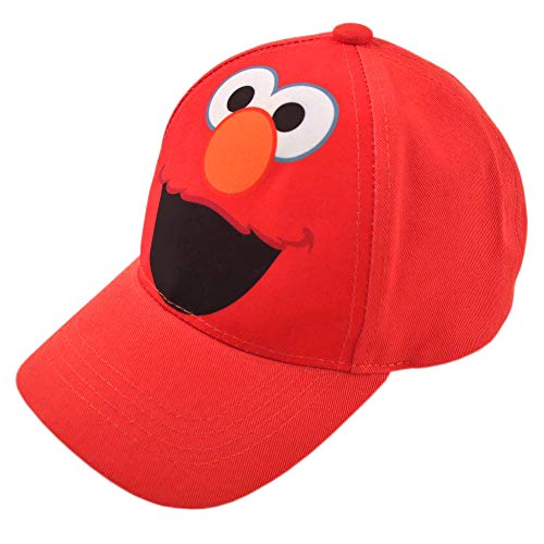 Product Cover Sesame Street Toddler Boys' Elmo Cotton Baseball Cap, Light Red, Age 2-4