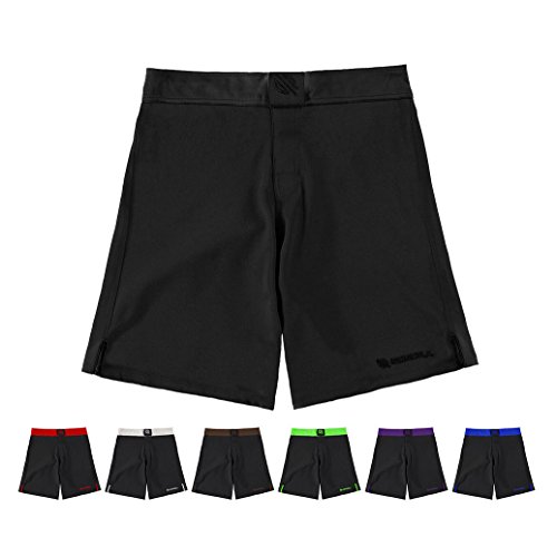 Product Cover Sanabul Essential MMA BJJ Cross Training Workout Shorts (30 inch W, Black)